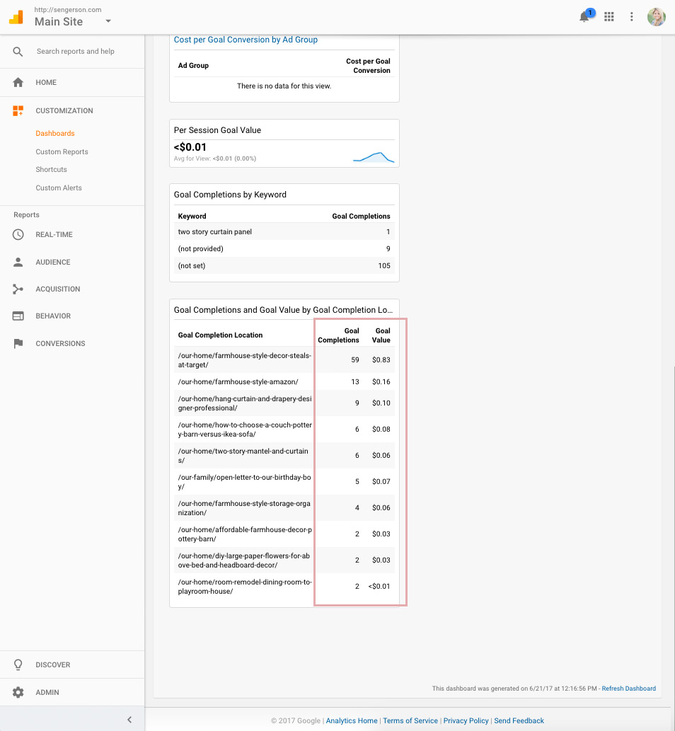 tracking affiliate sales in google analytics